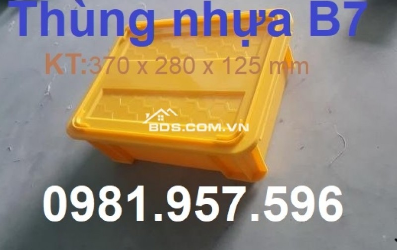 Thùng nhựa B7, khay nhựa có nắp, khay nhựa B7